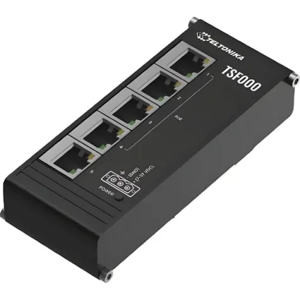Teltonika TSF000 / Průmyslový switch / 5-Port / 100 Mbps / PoE+ 120 W / bez managementu (TSF000000000)