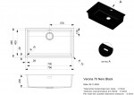 Granitový dřez Reginox Verona 70, R40300, Nero Black R40300