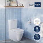 GROHE - Euro Ceramic WC kombi se sedátkem SoftClose, vario odpad, spodní napouštění, Triple Vortex, alpská bílá 102513SH00