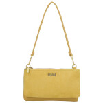 Stylová dámská semišová kabelka na rameno Amanda, žlutá