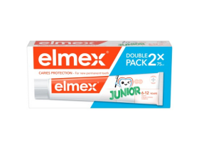Elmex® Junior Dětská zubní pasta pro děti ve věku 6-12 let Duopack 2 x 75 ml