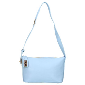 Módní kožená kabelka na rameno Lilie, modrá