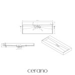 CERANO - Umyvadlo z litého mramoru Vita - nástěnné i na desku - bílá lesklá - 120x46 CER-479893
