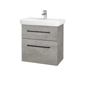 Dřevojas - Umyvadlová skříňka GO SZZ2 60 - D01 Beton / Úchytka T06 / D01 Beton 148584H
