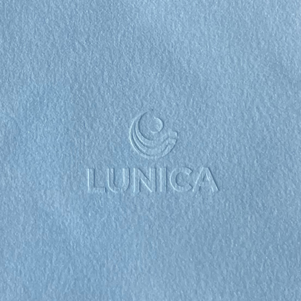 LUNICA Čistící hadřík na stříbrné šperky, modrá, 90x90 mm