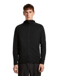 Pánská merino mikina ICEBREAKER Mens 150 MerinoFine Ace LS Zip Hoodie, Black velikost: XXL