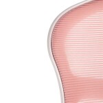 Dětská židle, růžová síťovina, bílý plastový kříž, kolečka na tvrdé podlahy