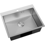 MEXEN - Solix ocelový dřez 1-bowl 600 x 500 mm, nerez 6408601000-01