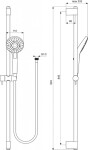 IDEAL STANDARD - Idealrain Evo Jet Sprchová souprava Circle, tyč 90 cm s ruční sprchou, 3 proudy, chrom B2237AA