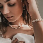 Luxusní perlový náramek Debora - barokní perly, Stříbrná 16 cm + 3 cm (prodloužení) Bílá