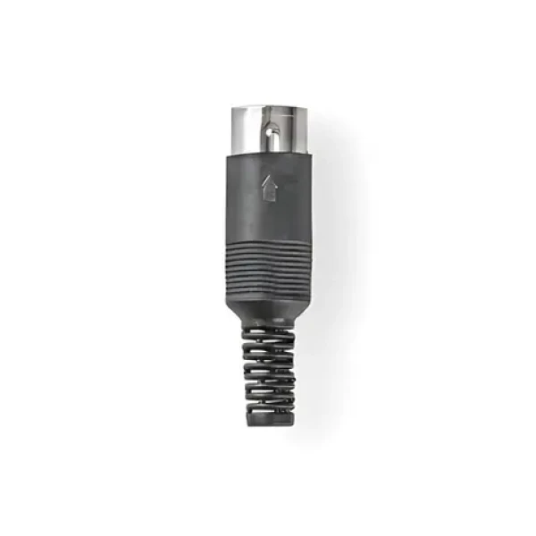 Nedis DIN konektor černá / Audio konektor / Zástrčka / Twist-on / Poniklovaný / 6,0 mm / 25 ks (CAVC20903BK)