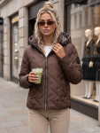 Dámská přechodová bunda s kapucí, hnědá, FashionStreet TY5772 L