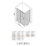 CERANO - Sprchový kout Orlano L/P - 5 mm - chrom, transparentní sklo - 110x90x195 - posuvný CER-DY505B-90181
