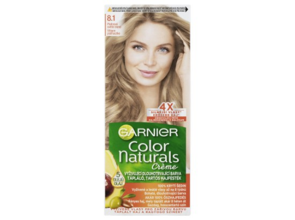 Garnier Color Naturals permanentní barva na vlasy 8.1 platinová světlá blond, 60+40+12ml