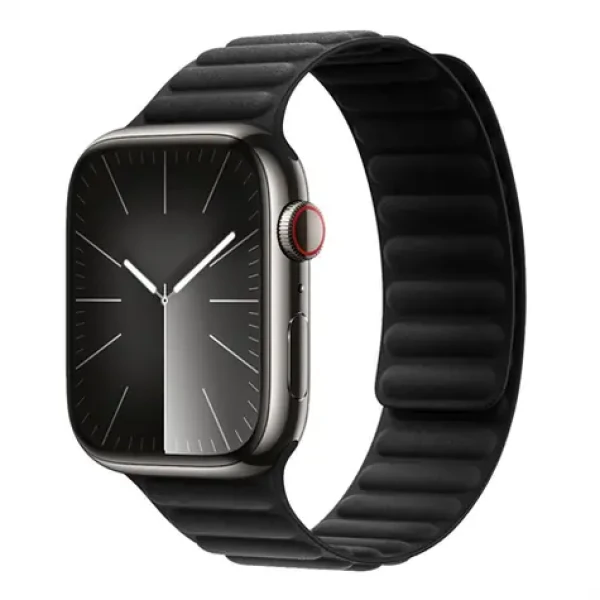 Devia Deluxe Magnetic Fiber černá / Řemínek / Apple Watch 44/45/46mm / magnetický (6942297104617)