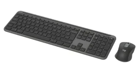 Logitech MK950 Signature Slim Graphite / Klávesnice + myš / 2,4 GHz / USB nanopřijímač (920-012490)