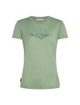 Dámské merino tričko s krátkým rukávem ICEBREAKER Wmns 150 Tech Lite SS Tee Sunrise Sumit, Seaglass velikost: M