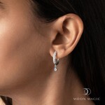 Royal Fashion stříbrné náušnice GU-DR23087E-SILVER-MOONSTONE-TOPAZ