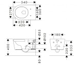 HANSGROHE - EluPura S Závěsné WC, AquaFall, bílá 60193450