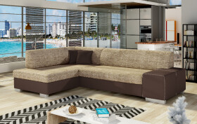 Sedací souprava Fabio Provedení: Levá varianta, látka: Berlin 03/ Soft 66 dark brown
