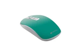 CANYON CNS-CMSW18A bílá-zelená / Bezdrátová optická myš s bezdrátovým nabíjením / 1600 DPI / 4 tlačítka / USB 2.4Ghz (CNS-CMSW18A)