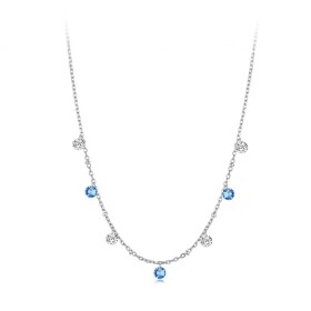 Elenys stříbrný pozlacený choker náhrdelník se zirkony 18K bílé zlato