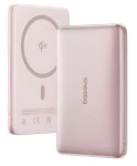Baseus PicoGo AM41 růžová / Powerbanka / 10000 mAh / 27W / Qi2 / MagSafe / USB-C kabel 30cm (6932172691691)