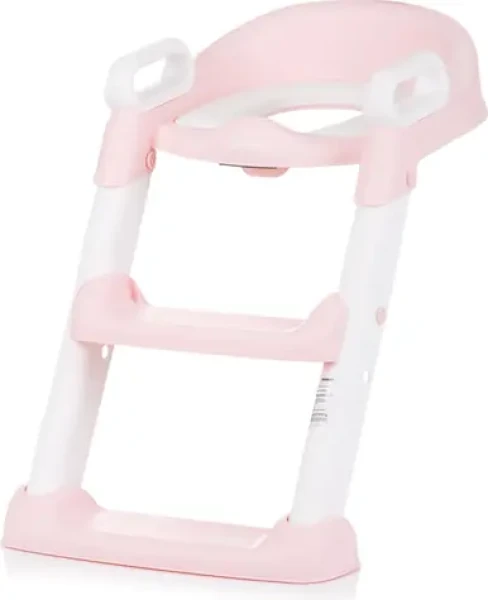 CHIPOLINO Záchodové prkénko se žebříkem Skippy Pink / od 18 měsíců (STPSK0243PI)