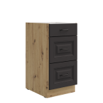 Spodní skříňka Stilo 40 D 3S BB - Premium Box Barva korpusu: Dub artisan, Barva dvířek: Grafit