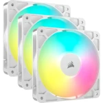 Corsair RS120 ARGB 3ks bílá / 120mm / Magnetic Dome Bearing / 420-2100 RPM / 72.8 CFM / 4-Pin (CO-9050185-WW)