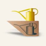 HAWS Konvička na zalévání Fazeley Flow Lotus Yellow – 1 l, žlutá barva, kov