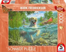 SCHMIDT Puzzle Psí láska: Žlutý labrador na rybářské výpravě