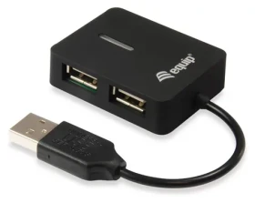 Equip Hub USB 2.0 černá / 4 porty / 480 Mbit/s (128952)