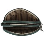 Trendy koženková crossbody kabelka Jennifer, modrozelená