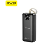 Awei PA-34 černá / Powerbanka / 30 000 mAh / 65 W / USB-C + 2x USB-A / LED displej (PA-34)