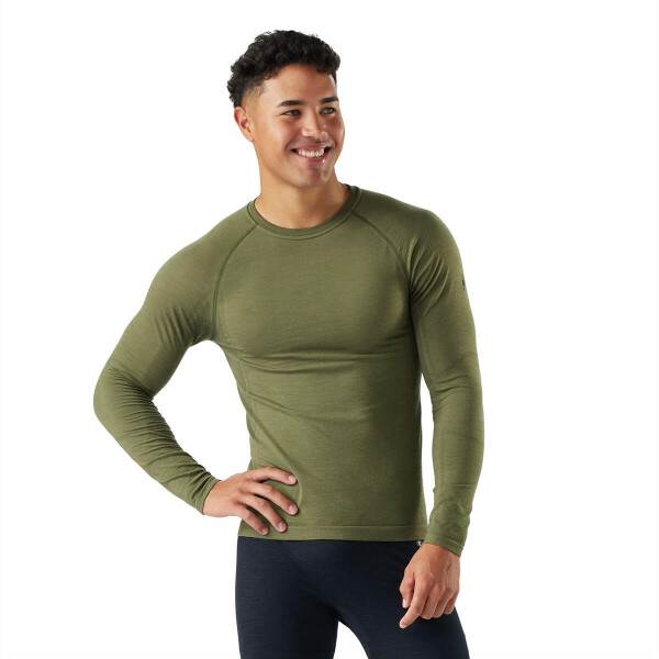 Pánské merino tričko s dlouhým rukávem SMARTWOOL Men's Intraknit All-Season Merino Base L, Winter Moss velikost: M