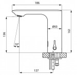 SANELA - Senzorové baterie Elektronická umyvadlová baterie, napájení 24 V DC, chrom SLU 63