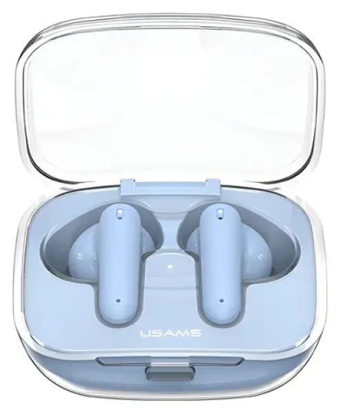 USAMS US-BE16 TWS modrá / Bezdrátová sluchátka do uší / Bluetooth 5.3 / AAC / výdrž 6 h (BHUBE03)
