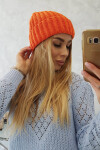 Čepice s rolováním Magda K293 orange neon UNI