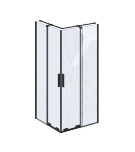 RAVAK - Roll Sprchový kout 90x90 cm, černá/čiré sklo X14V70300Z1