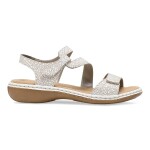 Sandály Rieker 659C7-81 Přírodní kůže (useň) - Semiš