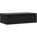MEXEN/S - Rivel koupelnová skříňka pod umyvadlo 90 cm s deskou, 1 šuplík, reliéf , černá mat 91A20-09023-1-BFC71