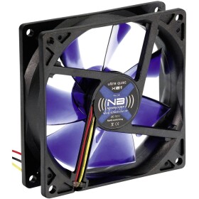 NoiseBlocker BlackSilent XE1 PC větrák s krytem černá, modrá (transparentní) (š x v x h) 92 x 92 x 25 mm
