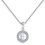 Stříbrný řetízek s přívěskem ve tvaru písmena E - stříbro 925/1000, Stříbrná 45 cm E