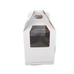 Cake star dortová krabice bílá s úchytem (30,5 x 30,5 x 35,5 cm)