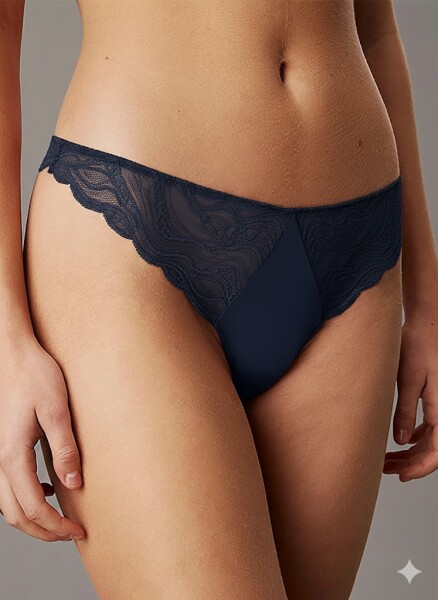 Dámská tanga Calvin Klein QF8093 modré