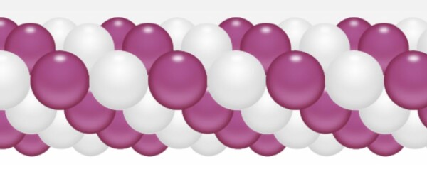 Balónková girlanda tmavěrůžovo-bílá 3 m balonky.cz Balónková girlanda tmavěrůžovo-bílá 3 m balonky.cz