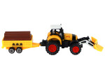 Mamido Traktor s přívěsem na dřevo žlutý