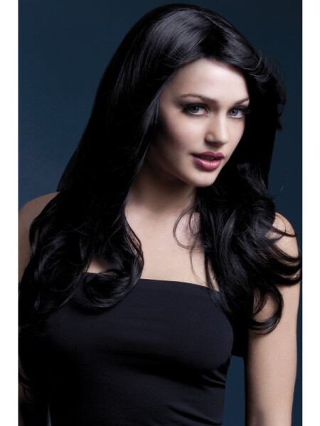 Smiffys.com Paruka - Nicole - Černá