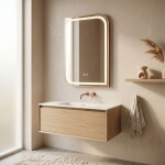 REA - Zrcadlo LED ZONE 70x50 BRUSH ROSE GOLD HOM-00304